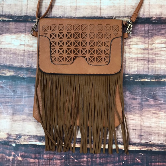 << Fringe Tassel Crossbody Purse Bag >> - Picture 2 of 7